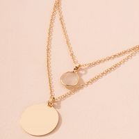 Simple Gold Coin Pendant Necklace main image 5