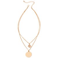 Simple Gold Coin Pendant Necklace main image 6