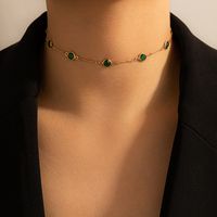 Collar De Diamantes De Imitación Verde De Moda main image 1