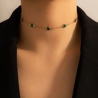Collar De Diamantes De Imitación Verde De Moda main image 2