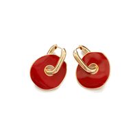 Red Round Earrings main image 6