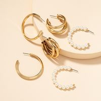 Fashion Metal Basic Earrings Set main image 1
