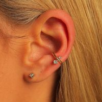 Alloy Ear Clip Zircon Earring Set main image 1