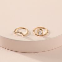Fashion Zircon Heart-shaped Rings 2-piece Set main image 3