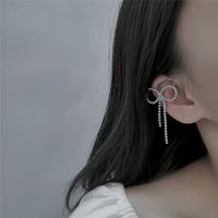 Koreanische Mode Voller Diamant Bogen Ohr Knochenclip main image 3