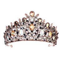 Retro Baroque Rhinestone Alloy Crown main image 6