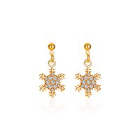 New Christmas Snowflake Earrings sku image 1