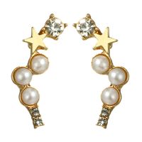Fashion Pearl Diamond Earrings sku image 1