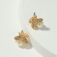 Fashion Plating Alloy Artificial Gemstones Earrings sku image 1