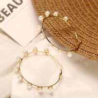 Retro Simple Pearl Earrings sku image 1