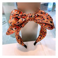 Korea Retro Silk Leopard Dot Pattern Multilayer Headband sku image 1