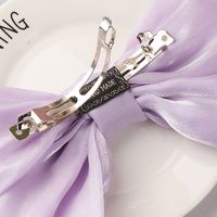 New French Pearlescent Satin Bow Hairpin main image 5