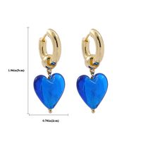 Retro Glass Heart-shaped Earrings main image 6