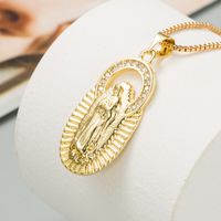 Fashion Virgin Mary Pendant Copper Micro-inlaid Zircon Necklace main image 3