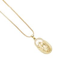 Fashion Virgin Mary Pendant Copper Micro-inlaid Zircon Necklace main image 6