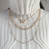 Mehrschichtige Halskette Aus Metallschmetterlingsdiamant main image 3
