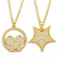 Fashion Diamond Butterfly Necklace main image 1