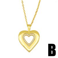 Diamond Heart Titanium Steel Necklace main image 4