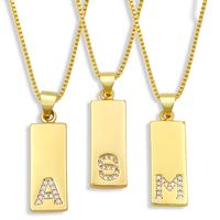 Collier Simple Rectangle 26 Lettres main image 1