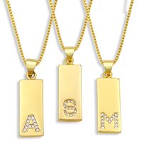 Simple Rectangle 26 Letter Necklace main image 1