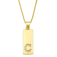 Collier Simple Rectangle 26 Lettres main image 5
