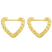 Korean Retro Love Heart Earrings main image 3