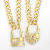 Collier Hip Hop Boucle Ot Diamant main image 1