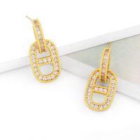 Boucles D&#39;oreilles Simples En Forme De Nez De Cochon En Diamant main image 3