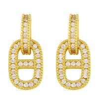 Boucles D&#39;oreilles Simples En Forme De Nez De Cochon En Diamant main image 6