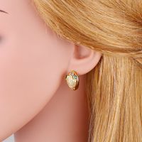 New Fashion Exaggerated Zircon Snake Earrings main image 6