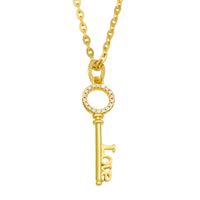 Diamond-studded Heart Key Necklace main image 5