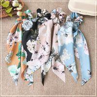 Fashion Simple  Long Ribbon Flowers Hair Scrunchies main image 1