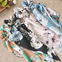 Fashion Simple  Long Ribbon Flowers Hair Scrunchies main image 5