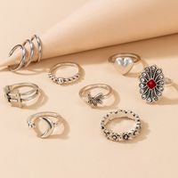 Starfish Love Heart Flower Moon Offener Ring 10-teiliges Set main image 4