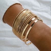 Mode Golden Glattes Armband Set main image 1