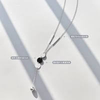 Disc Tassel Titanium Steel Necklace main image 3