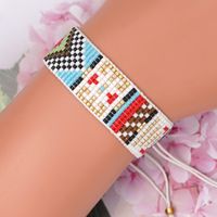 Bohemian Ethnic Style Fashion Hand-woven Beaded Colorful Geometric Bracelet main image 4
