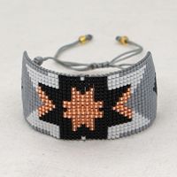 Bohemian Ethnic Miyuki Rice Beads Woven Pure Handmade Geometric Beaded Bracelet main image 4