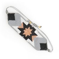 Perles De Riz Miyuki Ethniques Bohème Tissées Bracelet De Perles Géométriques Faites À La Main Pure main image 6