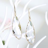 Fashion Geometric Long Water Drop Crystal Earrings main image 2