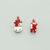 New Asymmetric Cute Cow Earrings main image 2