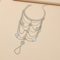 Retro Multi-layer Tassel Coin Anklets main image 4