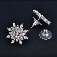 Boucles D&#39;oreilles Strass Diamant Brillant Neige main image 5