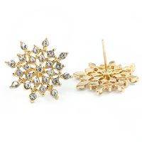 Boucles D&#39;oreilles Strass Diamant Brillant Neige main image 6