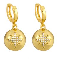 Creative Star Moon Butterfly Love Earrings sku image 7