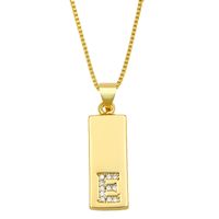 Collier Simple Rectangle 26 Lettres sku image 5