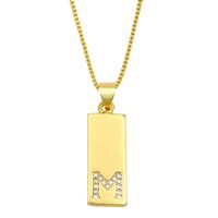 Collier Simple Rectangle 26 Lettres sku image 13