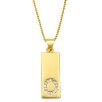 Collier Simple Rectangle 26 Lettres sku image 15