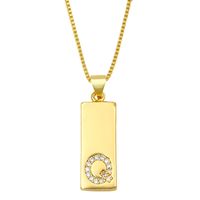 Collier Simple Rectangle 26 Lettres sku image 17