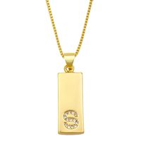 Collier Simple Rectangle 26 Lettres sku image 19